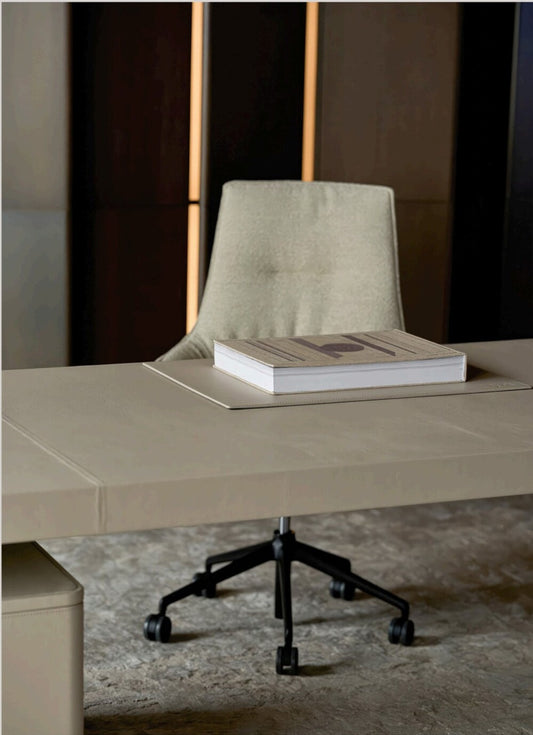 ORDO 118 Desk beige leather finish
